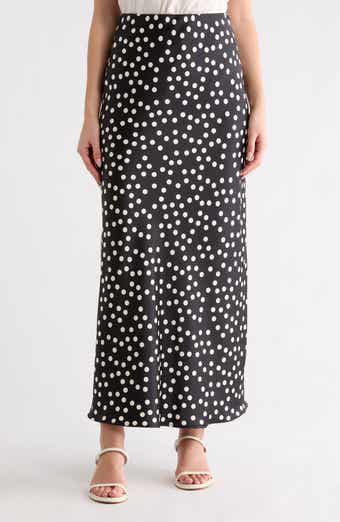 Renee C Polka Dot Print Maxi Skirt
