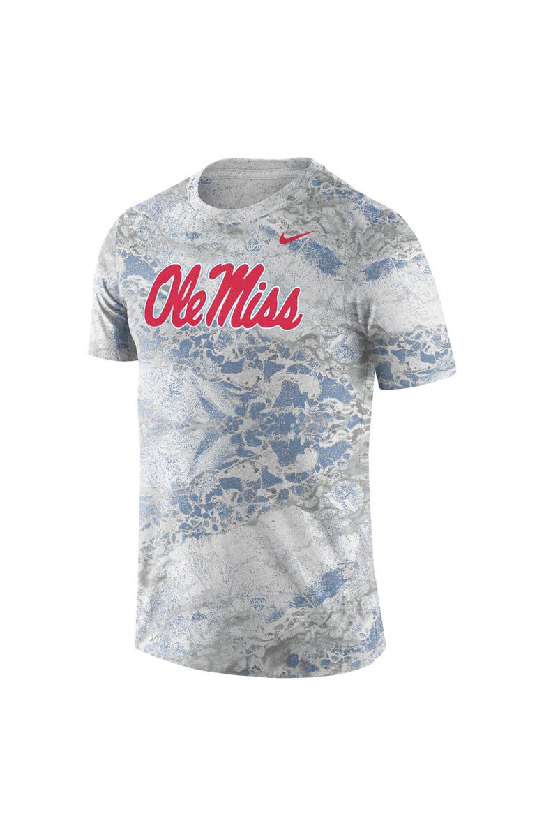 Nike Men's Nike White/Powder Blue Ole Miss Rebels Realtree Camo Sideline Legend Performance T-Shirt, Main, color, 