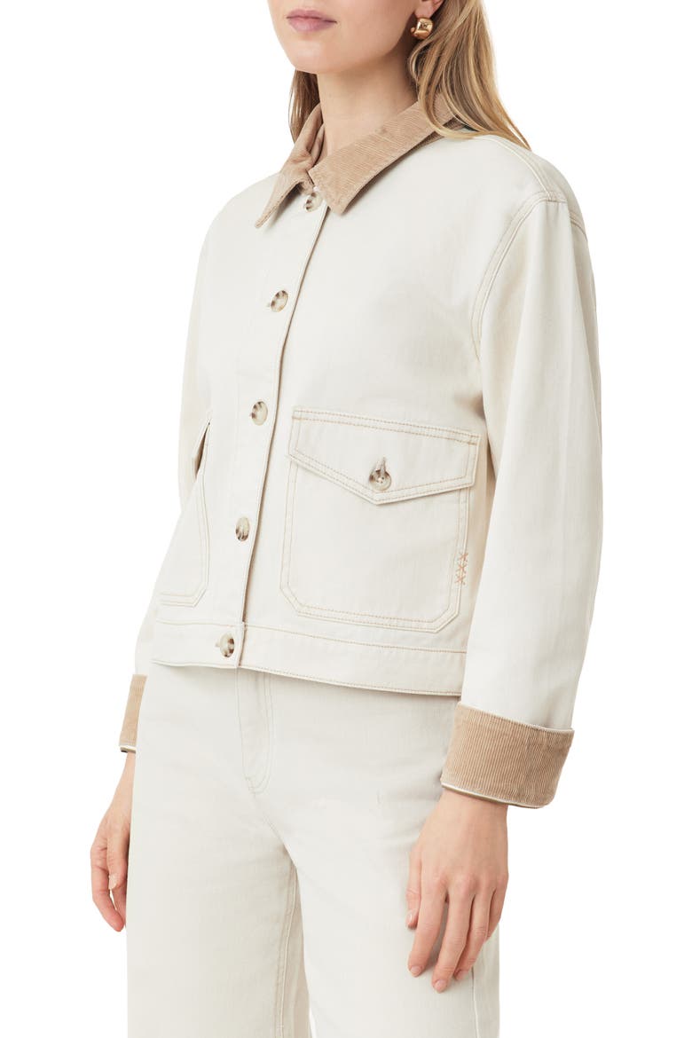 Cotton Twill Chore Jacket, Alternate, color, ECRU