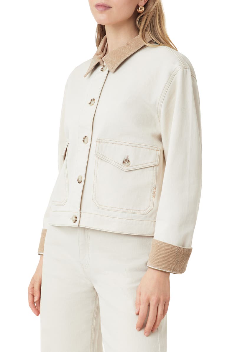 Scotch & Soda Cotton Twill Chore Jacket, Alternate, color, Ecru
