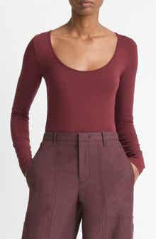 Vince Scoop Neck Long Sleeve Top
