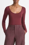 Vince Scoop Neck Long Sleeve Top