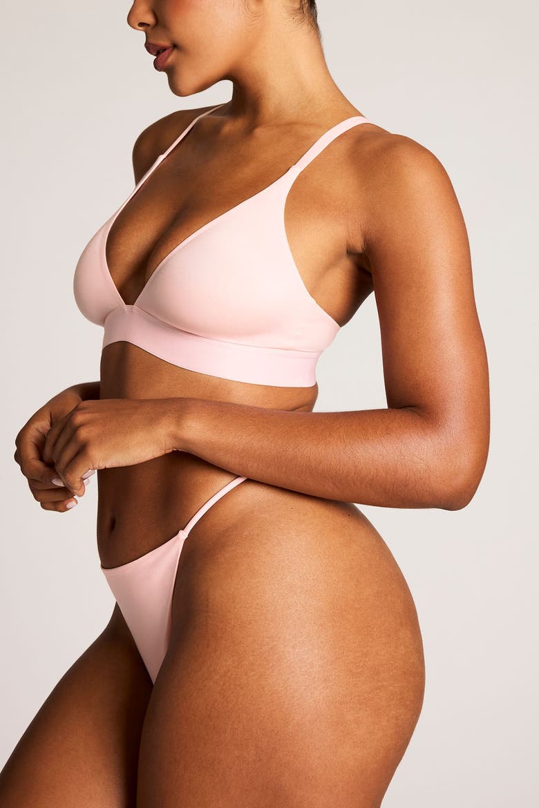 Glacé Triangle Bra, Alternate, color, Shell