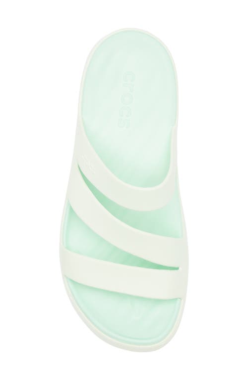 Crocs Getaway Strappy Slide Sandal In Jade Tint