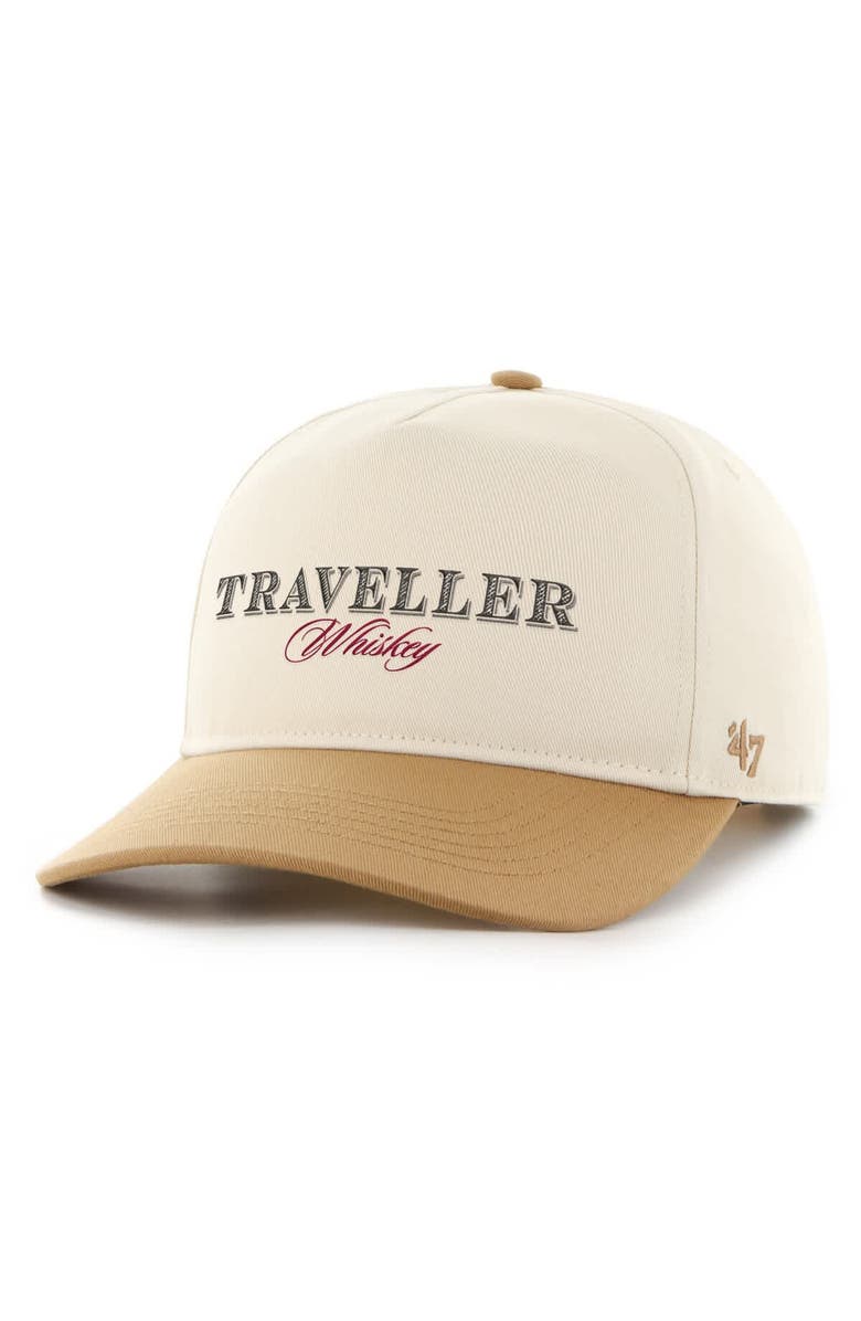 '47 Men's '47 Cream/Tan Justin Allgaier Traveller Whiskey Triple Hit Hitch Adjustable Hat, Alternate, color, Cream