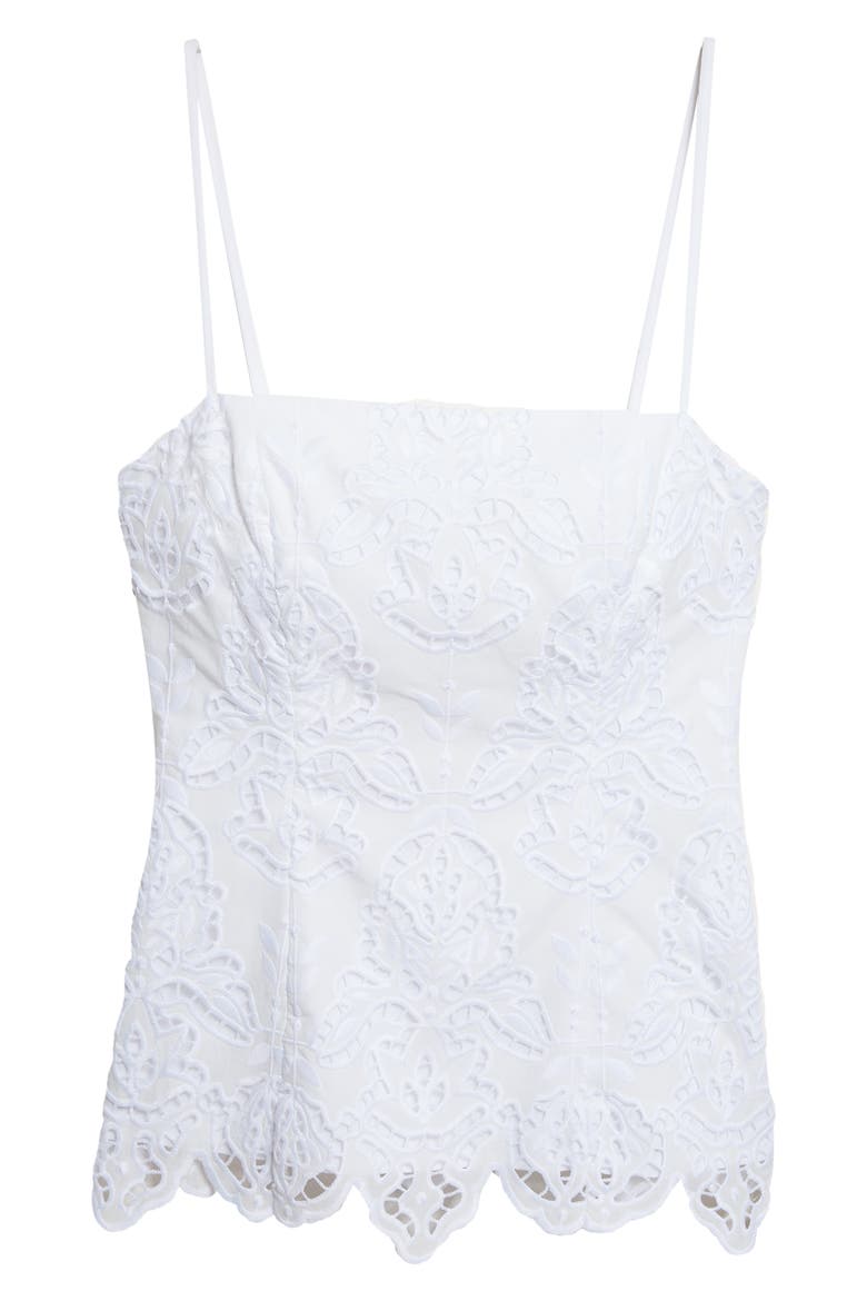 Greer Eyelet Embroidery Camisole, Alternate, color, OPTIC