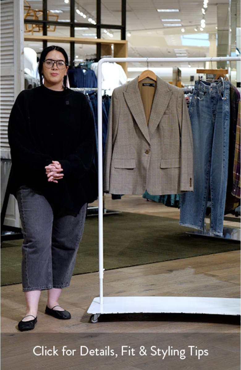 Glen Plaid Twill Blazer, sales video thumbnail