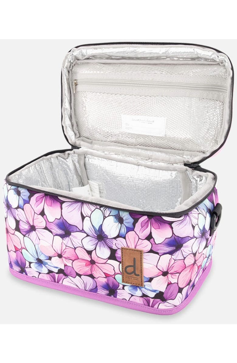 Deux par Deux Floral Practical Spacious Organized Lunch Box, Alternate, color, Black Floral Print