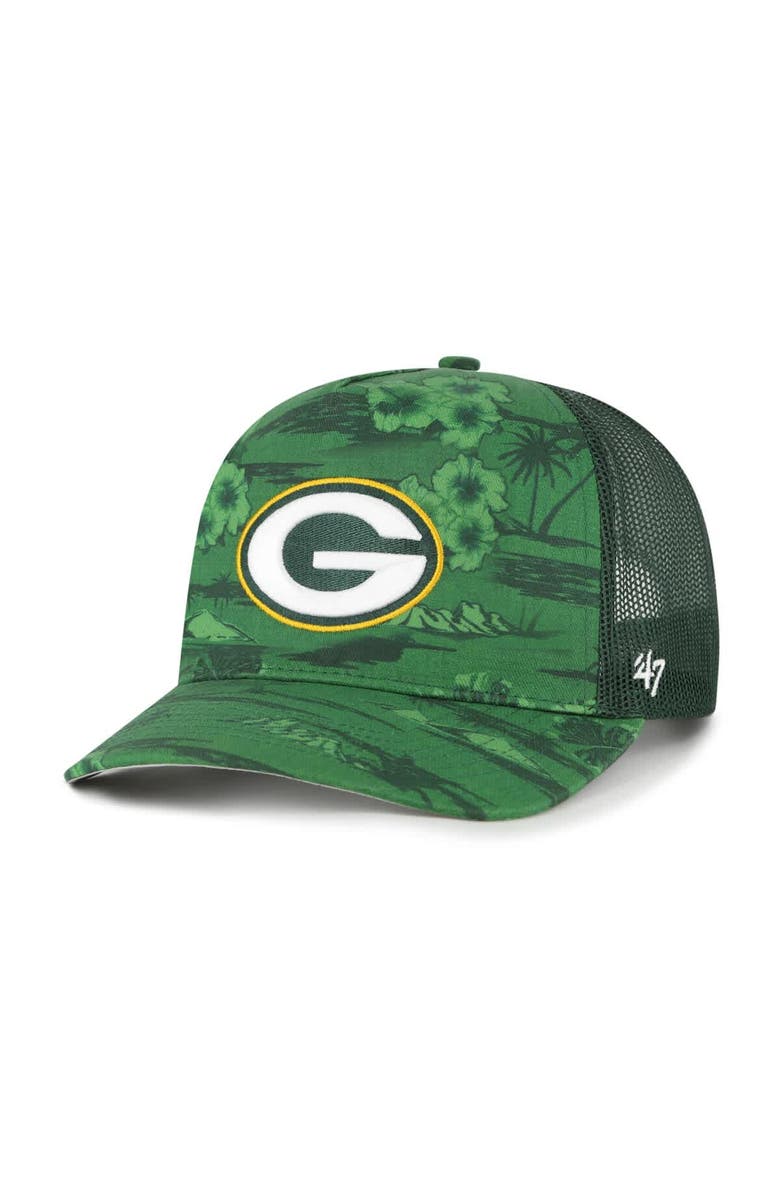 '47 Men's '47  Green Green Bay Packers Fiji Trucker Adjustable Hat, Main, color, 