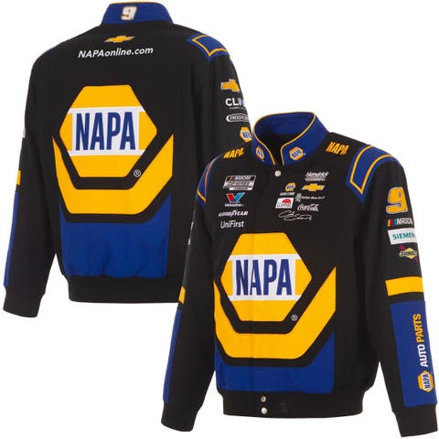 Men's JH Design Black/Royal Chase Elliott NAPA Full-Snap Twill Uniform Jacket