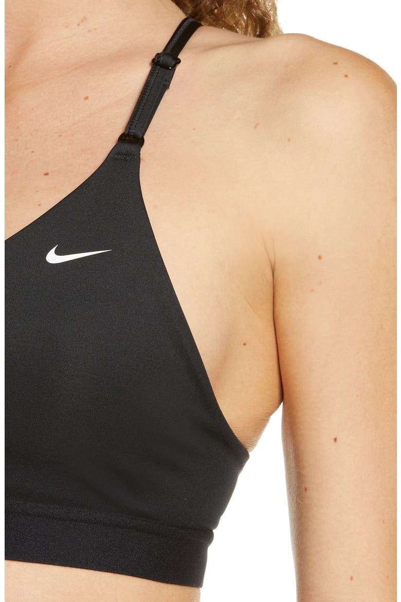 Dri-FIT Indy Non-Padded Sports Bra, Alternate, color, BLACK/ WHITE