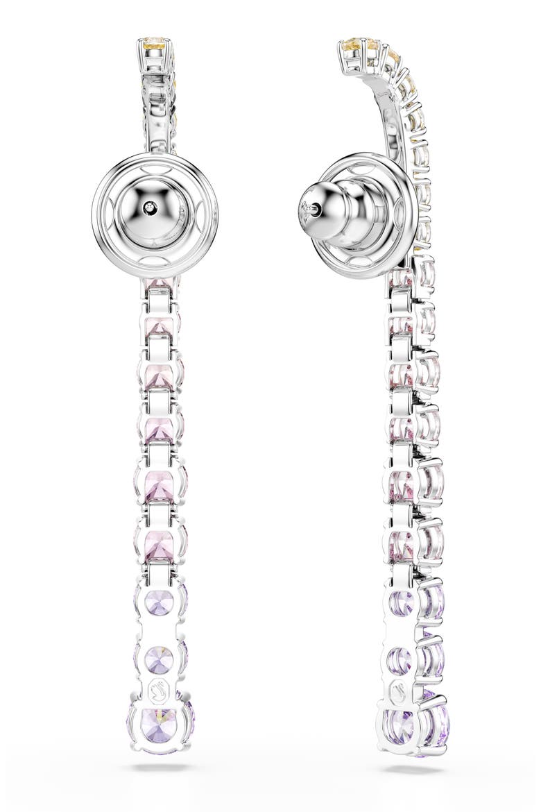 Matrix Crystal Drop Earrings, Alternate, color, SILVER/ MULTI