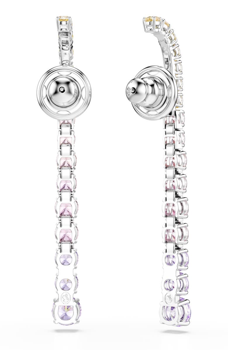 Swarovski Matrix Crystal Drop Earrings, Alternate, color, Silver/ Multi