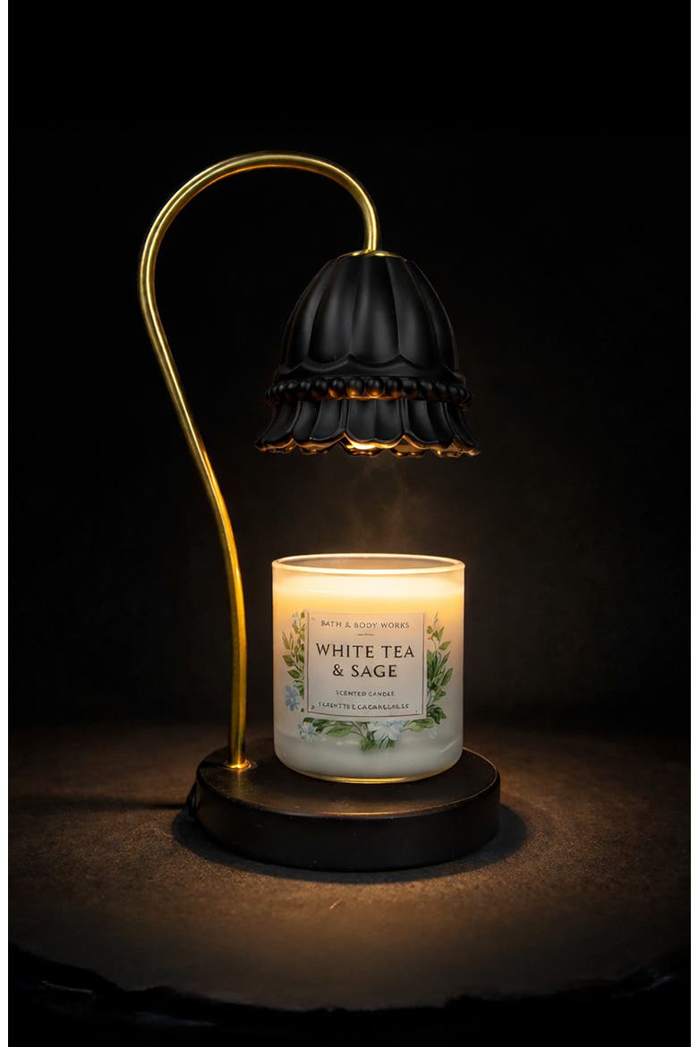 Candle Warmer Lamp, Alternate, color, BLACK