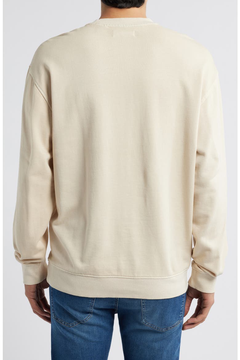 Cotton French Terry Crewneck Sweatshirt, Alternate, color, BIRCH