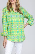 APNY Print Cotton Button-Up Shirt