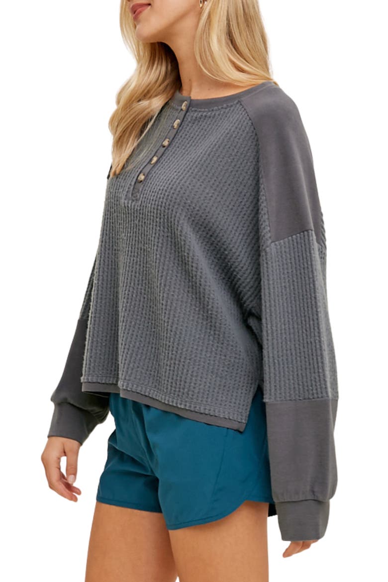 Thermal Henley Pullover, Alternate, color, CHARCOAL