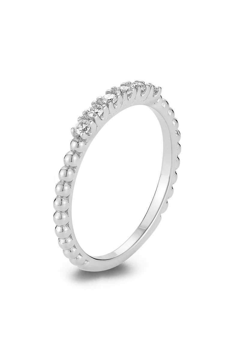 Moissanite Stackable Band Ring, Main, color, SILVER
