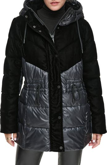 Andrew marc hooded drawstring jacket online