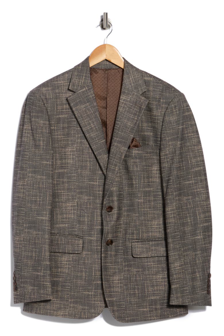 Slim Fit Stretch Knit Sport Coat, Main, color, BROWN