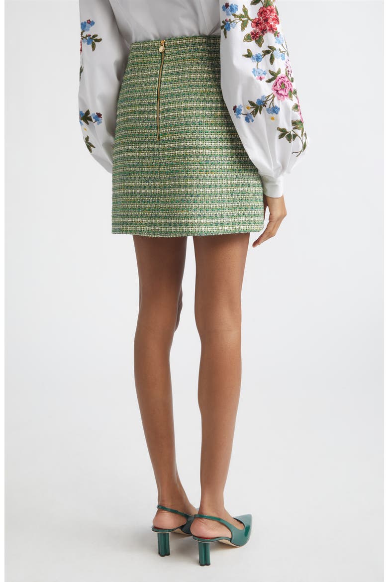 Tweed Miniskirt, Alternate, color, GREEN MULTI