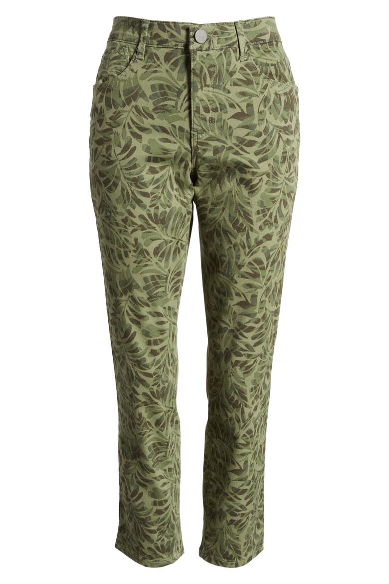 'Ab'Solution Print High Waist Slim Leg Pants, Alternate, color, CELADON