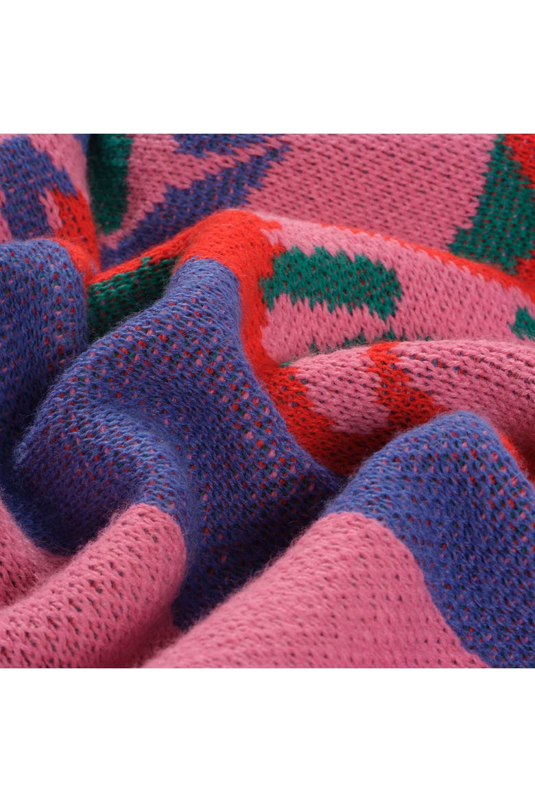 Moda Patterned Jacquard Knitted Acrylic Throw, Alternate, color, Multicolor