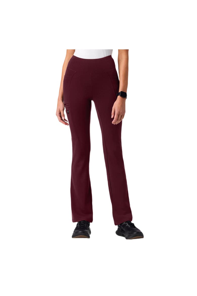 Perri UltraSOFT Women's Yoga Scrub Pant - 5 Pockets Skinny Fit, Main, color, Burgundy