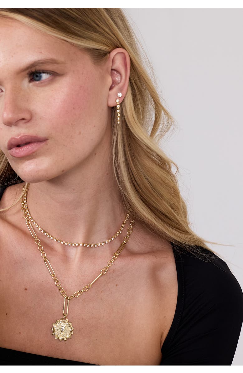 Electric Picks 5mm Stud Earrings, Alternate, color, Gold