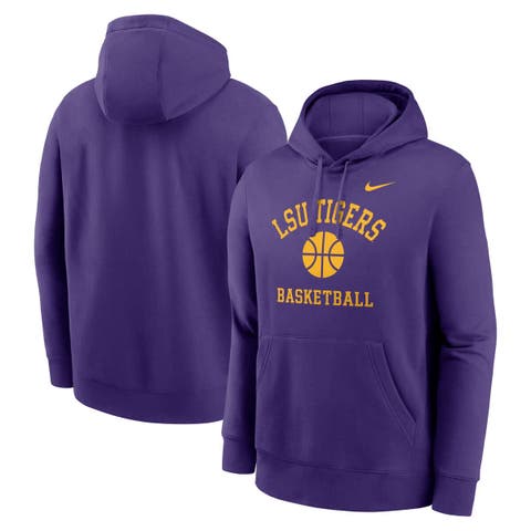 Men's Nike Purple LSU Tigers Basketball Arch Pullover Hoodie