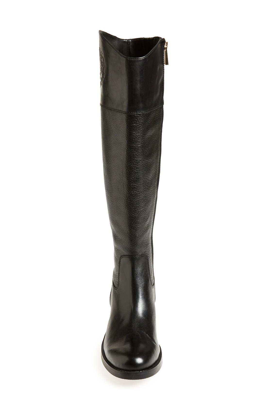'Fabina' Knee High Boot, Alternate, color, BLACK