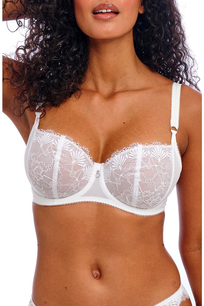 Fascinate Underwire Balconette Bra, Main, color, WHITE
