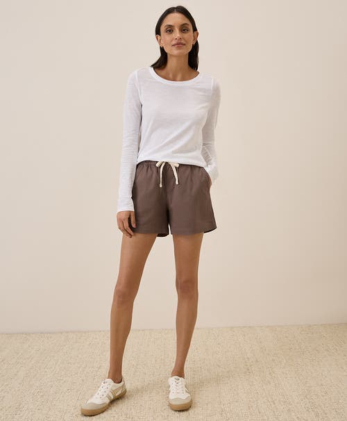Pact Organic Cotton Featherweight Slub Long Sleeve Tee In White