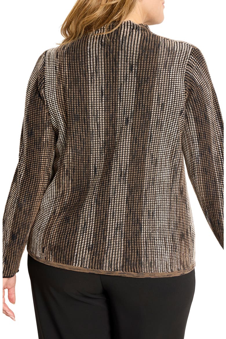 Ombré Pixel Knit Funnel Neck Sweater, Alternate, color, NEUTRAL MULTI