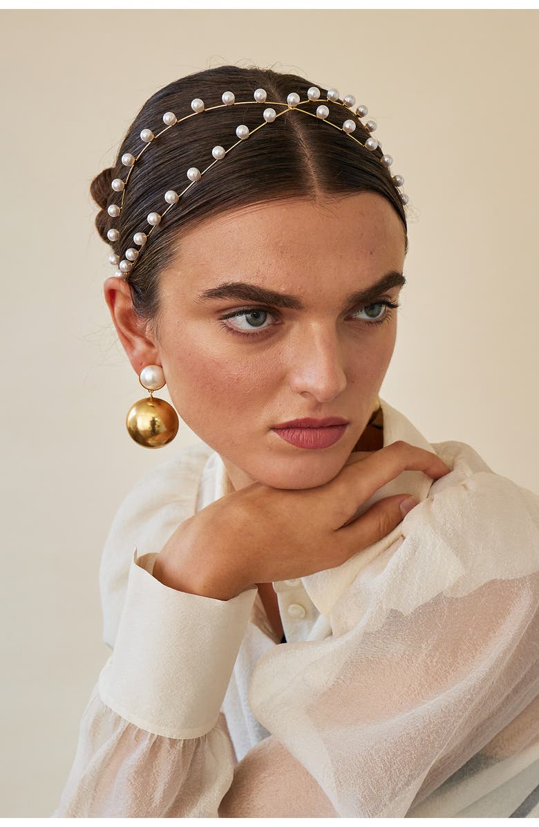 LELET NY Nikki Pearl Headband, Alternate, color,