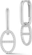 GLAZE JEWELRY Cubic Zirconia Link Drop Earrings