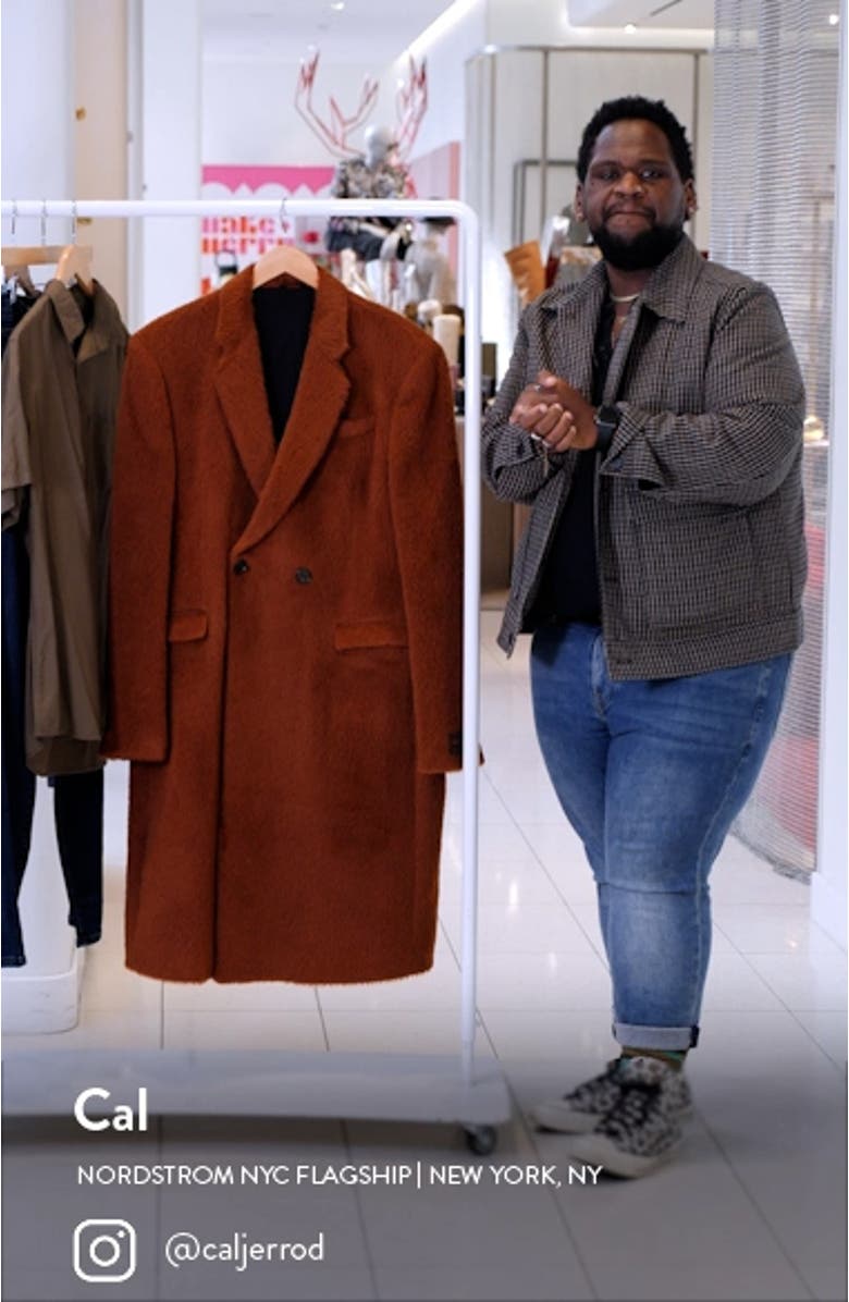 Classic Double Breasted Alpaca & Wool Coat, sales video thumbnail