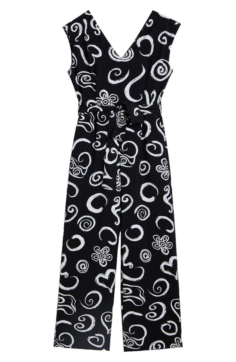 Desigual Printed Belted Jumpsuit, Alternate, color,