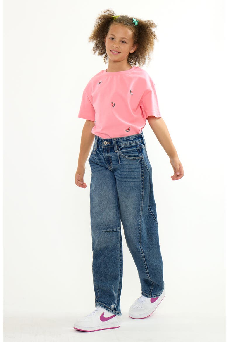 Harper Low Slung Horseshoe Jeans, Alternate, color, Dark Wash