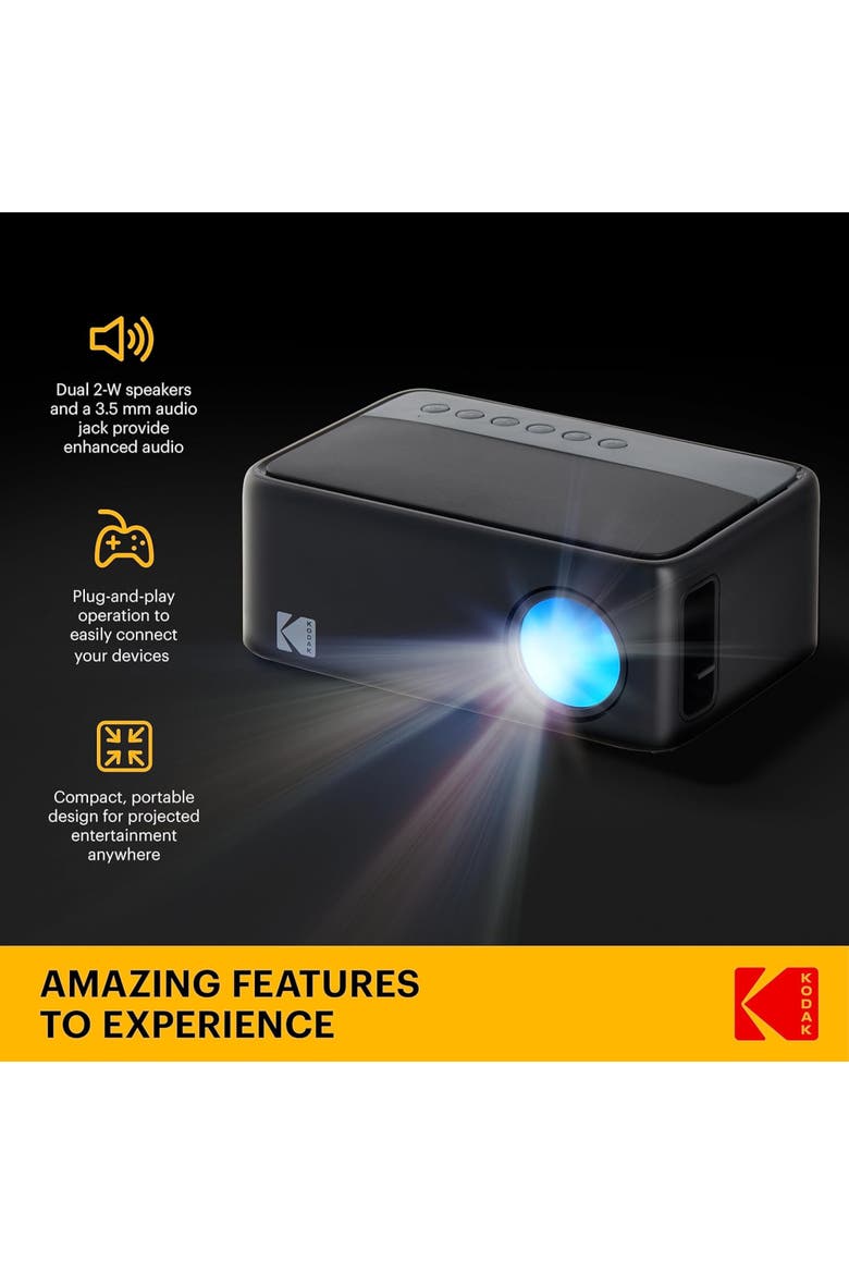 FLIK X1 Mini Pico Projector, Alternate, color, Black