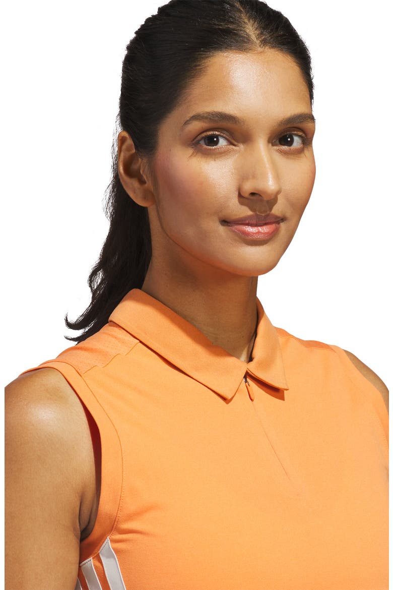 Beyond the Course Twistknit Sleeveless Crop Polo, Alternate, color, DUSKY ORANGE