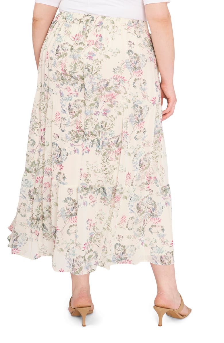 Vince Camuto Breezy Dandelion Tiered Ruffle Skirt, Alternate, color, New Ivory