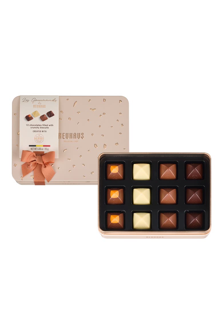 x Maison Dandoy Les Gourmands Small 12-Piece Praline Box, Main, color, LIGHT BEIGE