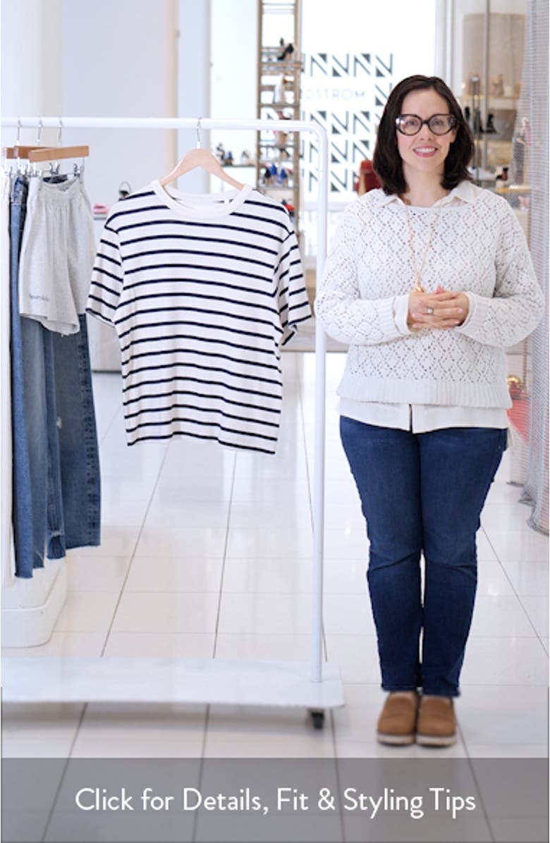 Goldie Stripe Relaxed Fit T-Shirt, sales video thumbnail