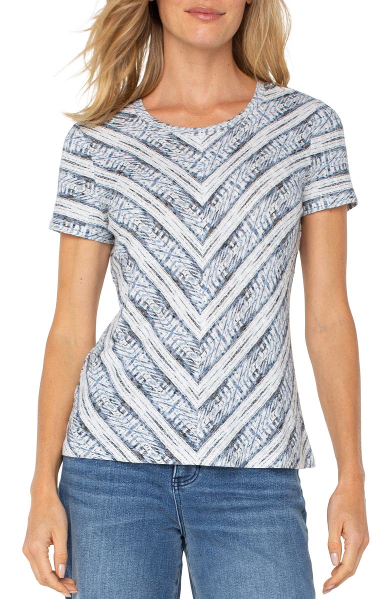 Liverpool Los Angeles Miter Stripe T-Shirt, Main, color, 