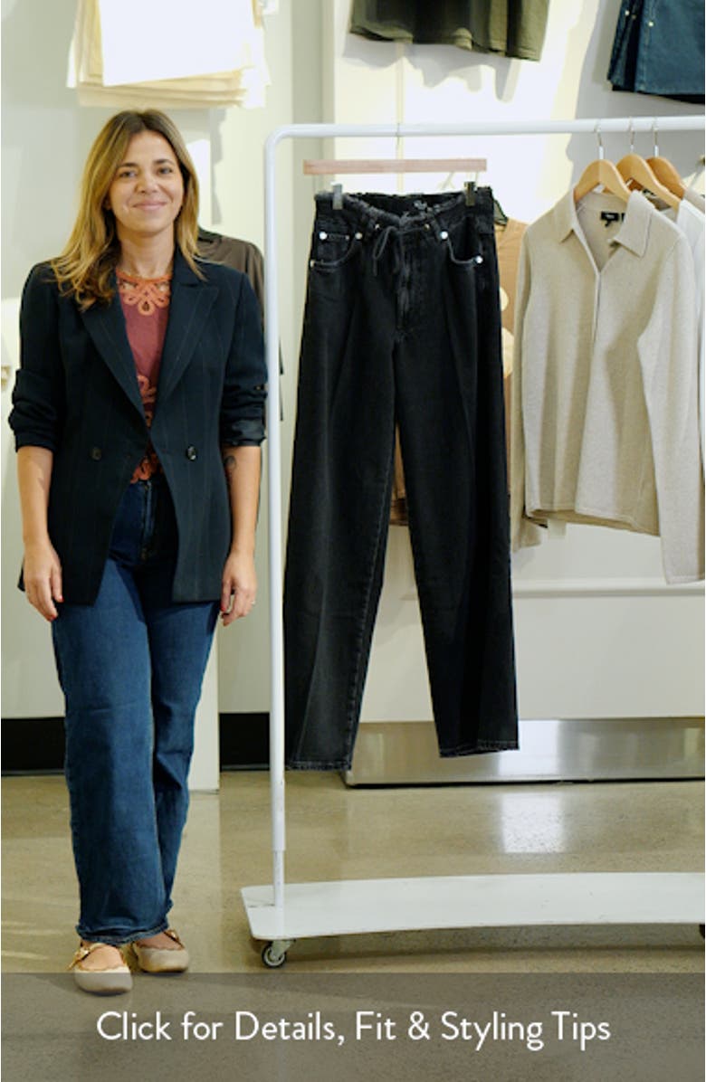 Angeleno High Waist Wide Leg Drawstring Jeans, sales video thumbnail