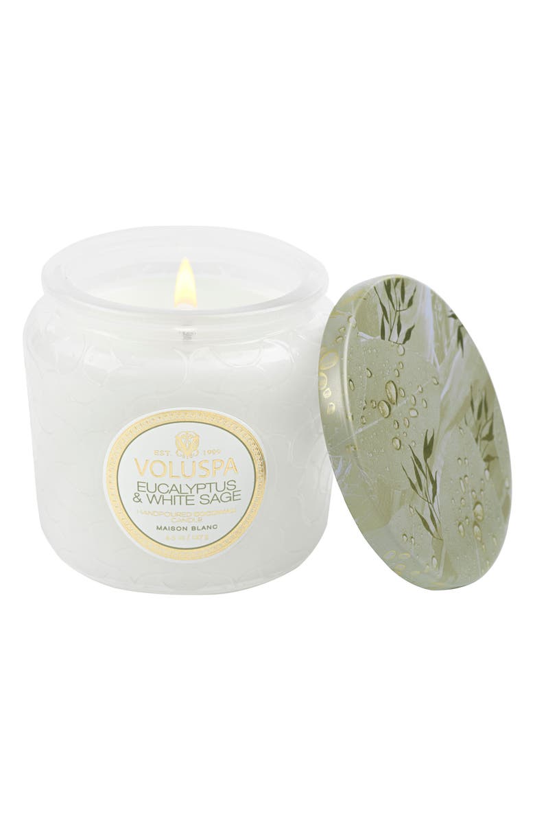 Voluspa Eucalyptus & White Sage Petite Jar Candle, Main, color, Eucalyptus & White Sage