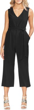 Vince Camuto Belted Crop Jumpsuit