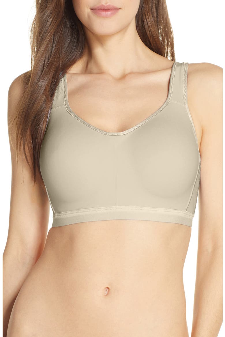Brandi High Impact Underwire Sports Bra, Main, color, SAND
