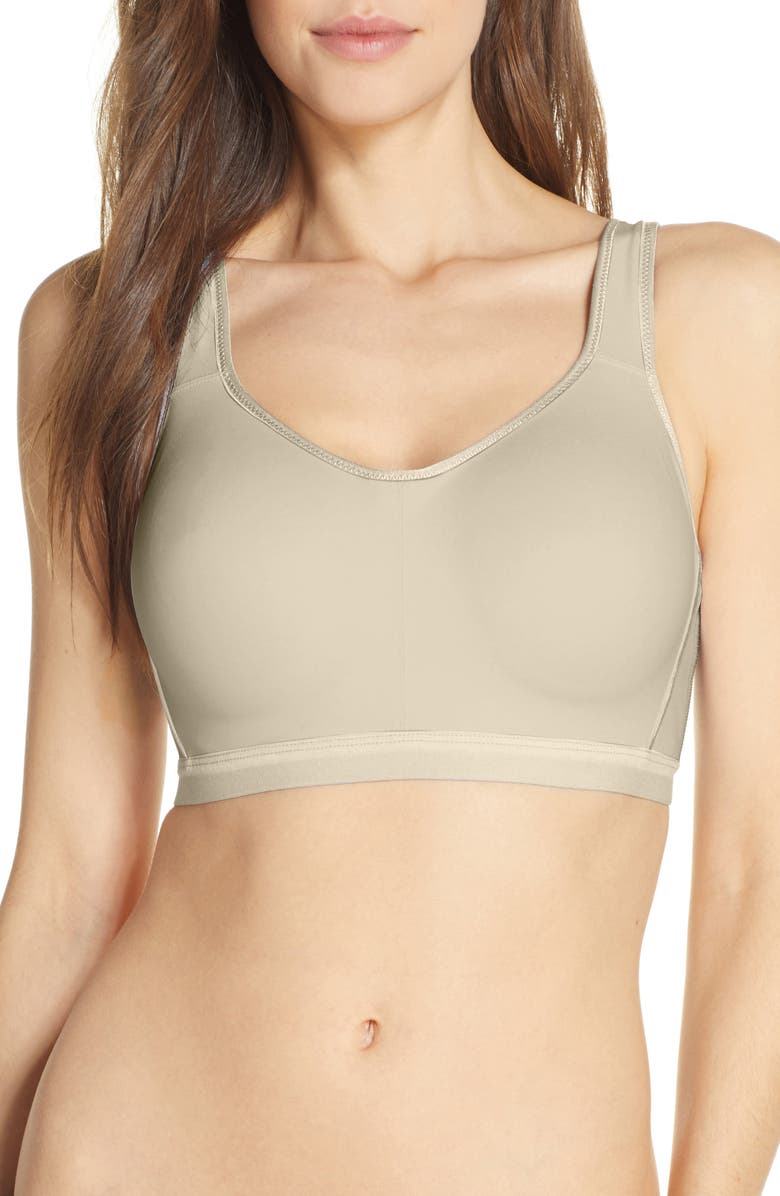 Wacoal Brandi High Impact Underwire Sports Bra, Main, color, Sand
